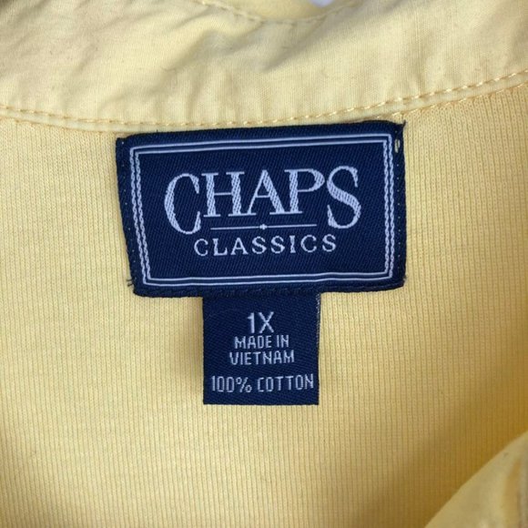 Chaps Classics 3/4 Sleeve Cotton Blouse Top 1X - Picture 7 of 10